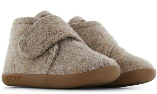 Shoesme baby schoenen taupe Jongens Meisjes Textiel Effen