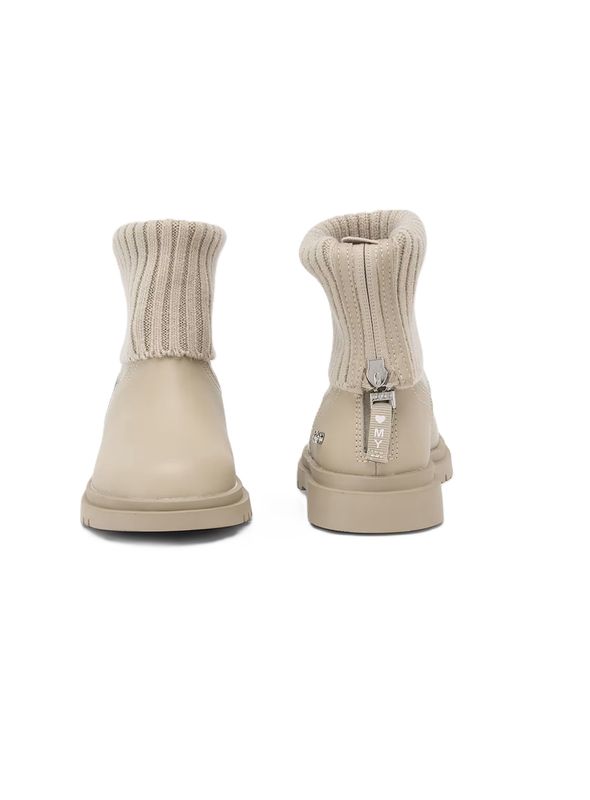 Mayoral Knitted Biker Boots Sand