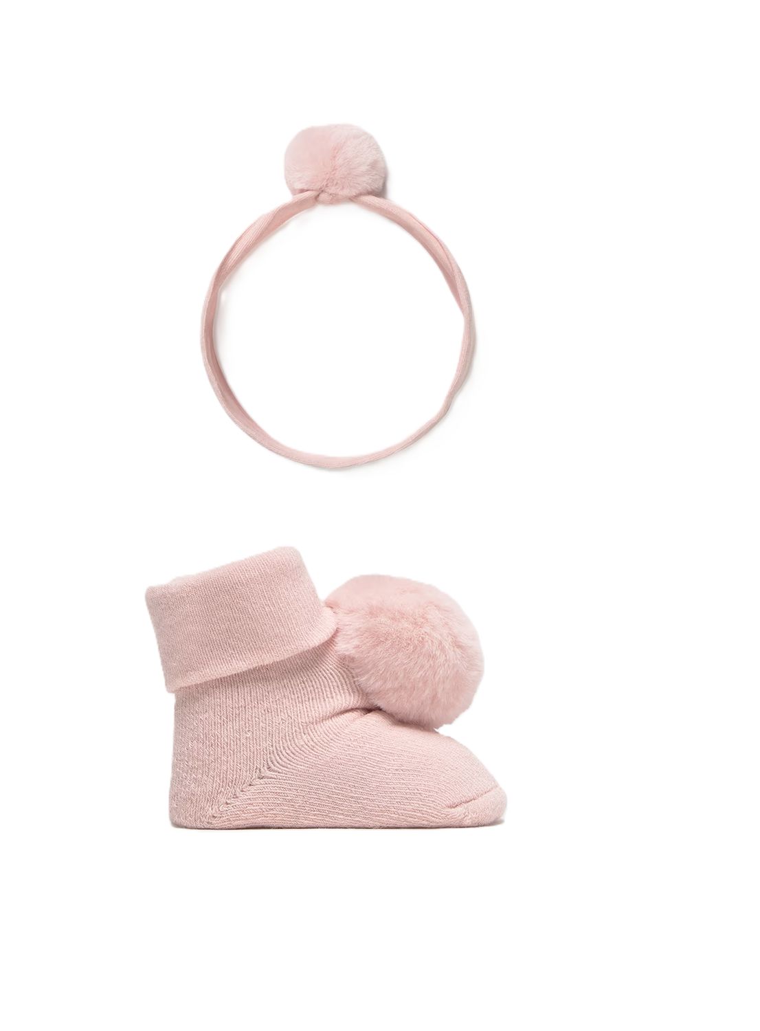 Mayoral Newborn Meisje Set Sokjes/Haarband Roze