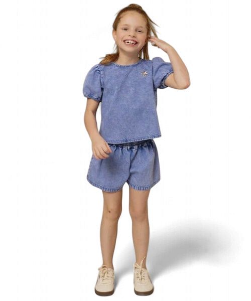 LOOXS Little Washed Denim Blouse