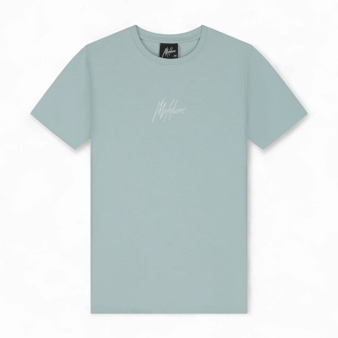 Malelions Junior Striped Signature T-Shirt Sky Blue