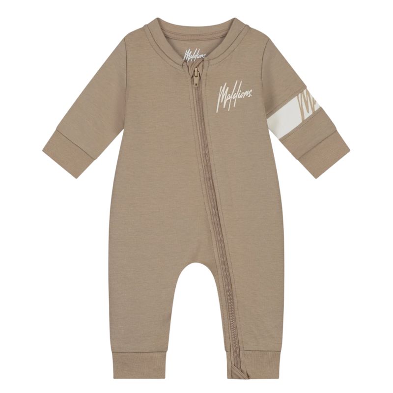 Malelions Baby Crewneck Tracksuit  Taupe