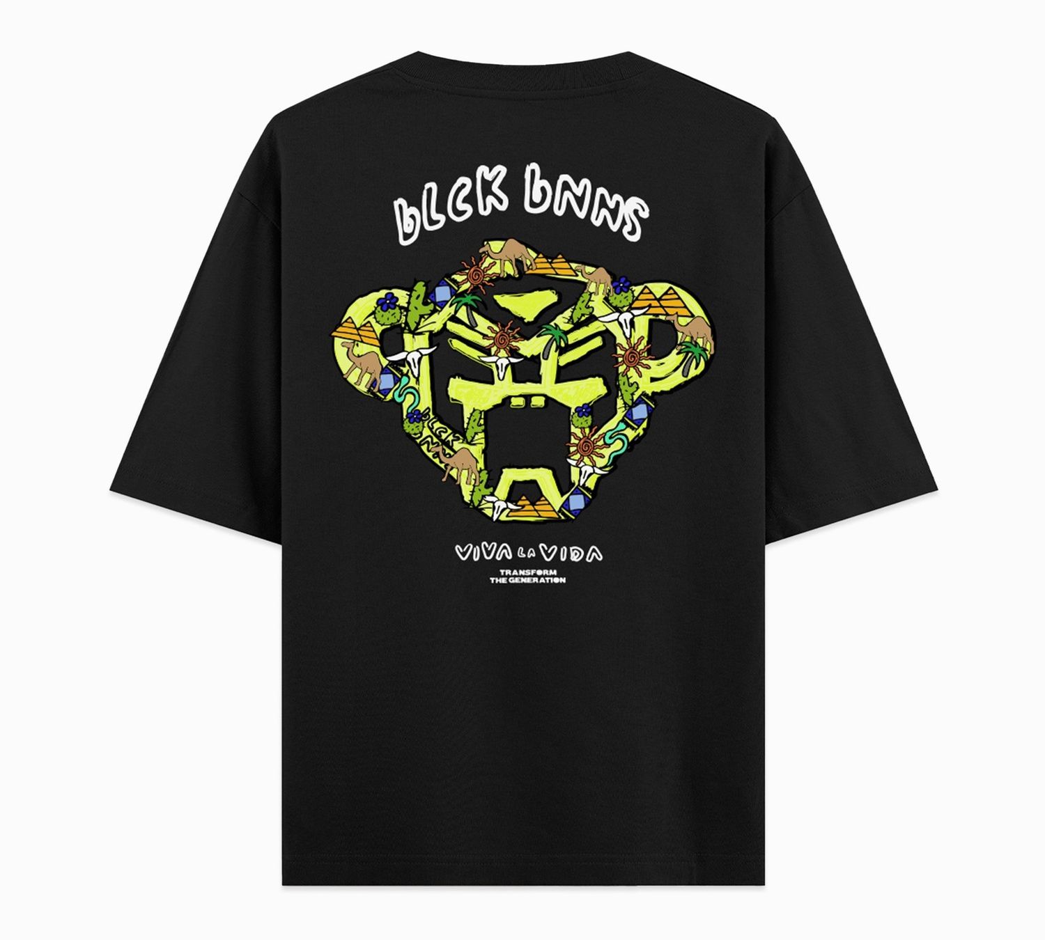Black Bananas KIDS CRAYON T-SHIRT zwart