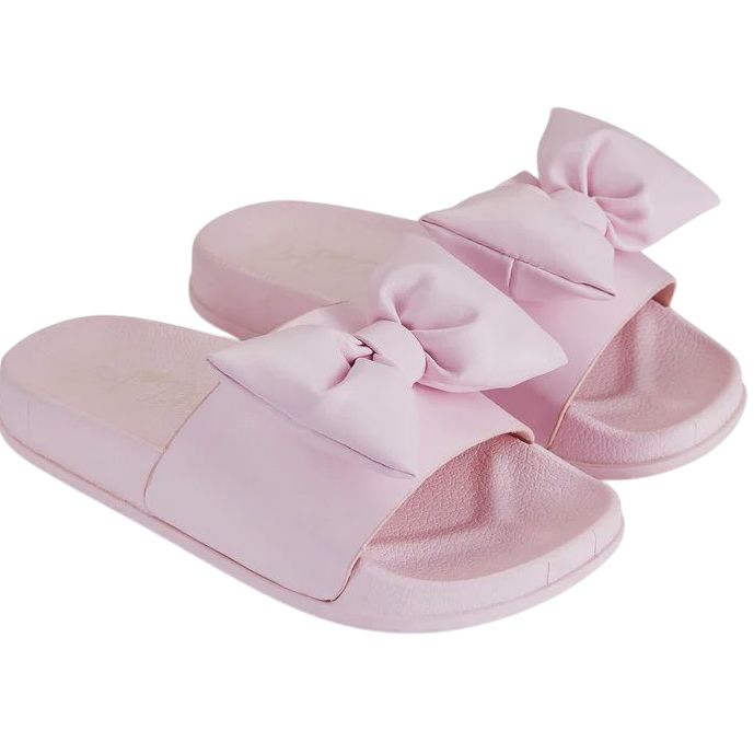 A'dee Pink Bowty Sliders