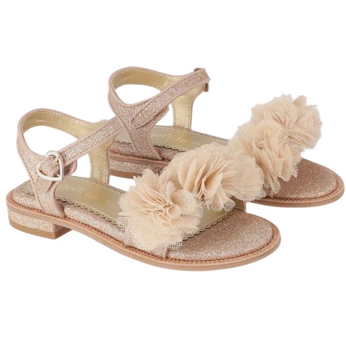 Angel’s Face Carmen Corsage Sandals Rose Gold