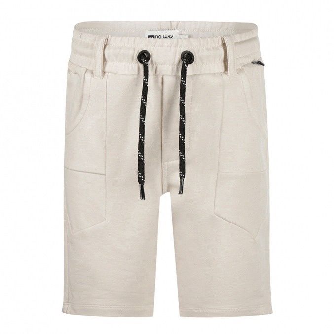 No Way Monday jongens shorts beige sierkoord