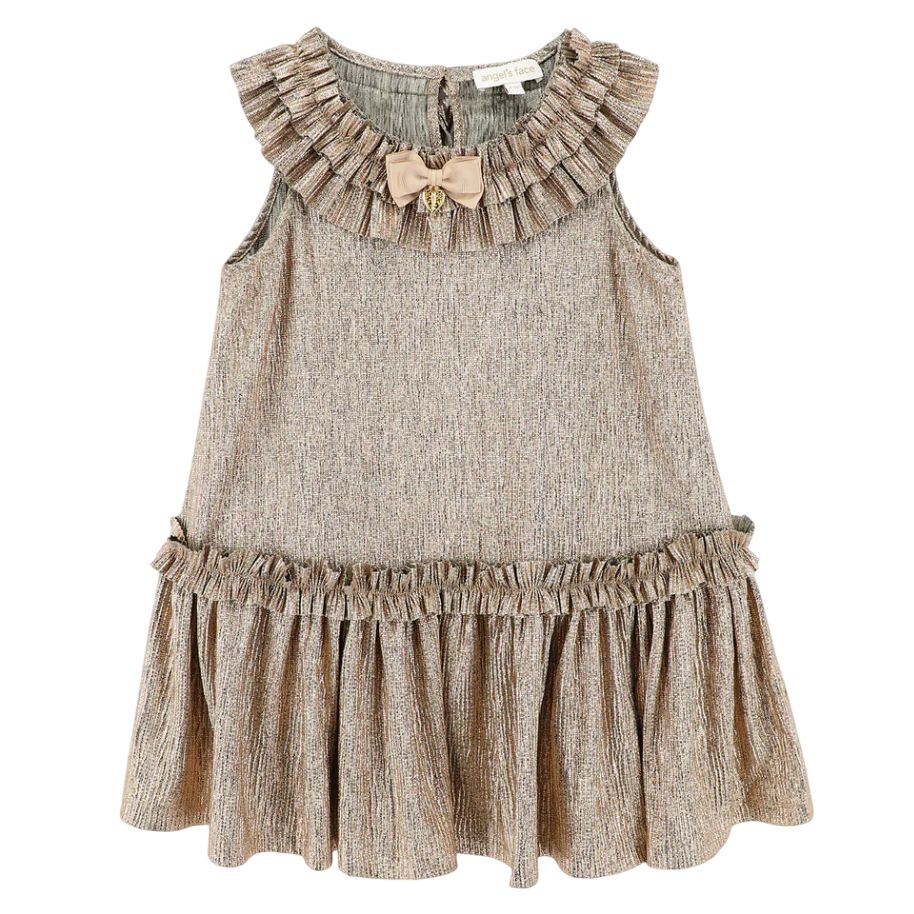 Angel's Face  Ember Pleated Dress Gold
