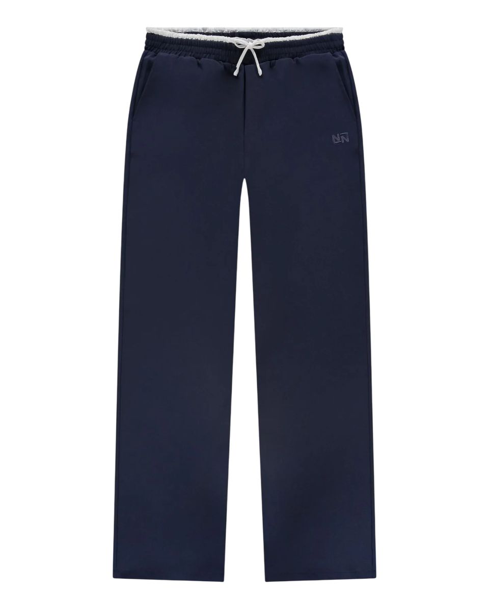 Nik &amp; Nik  broek met dubbele tailleband en trekkoord blauw