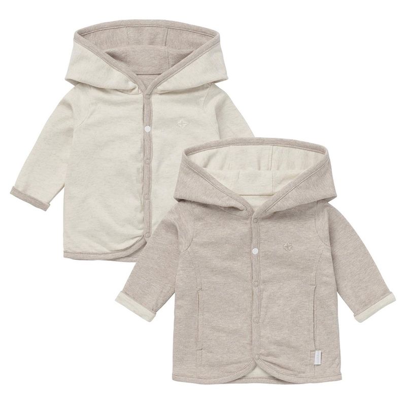 Noppies vest bonny reversible taupe melange