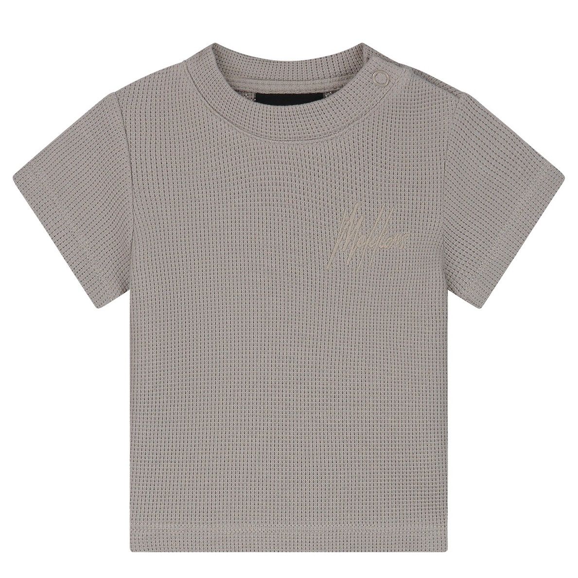 Malelions Baby Waffle Signature T-Shirt beige