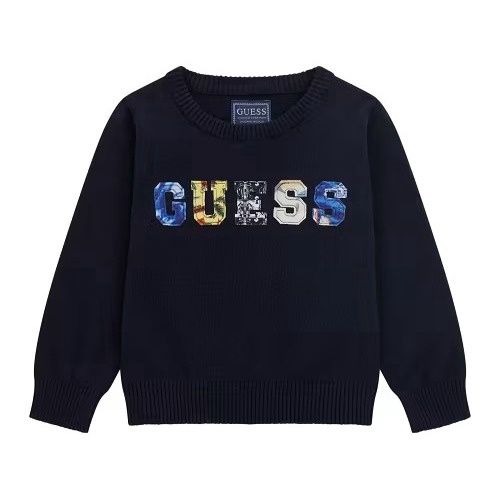 Guess ls sweater blauw