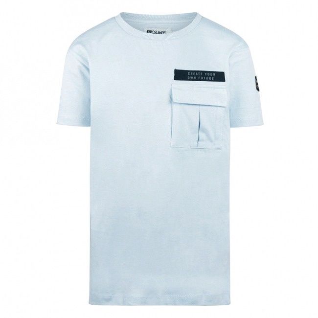 No Way Monday T-shirt lichtblauw