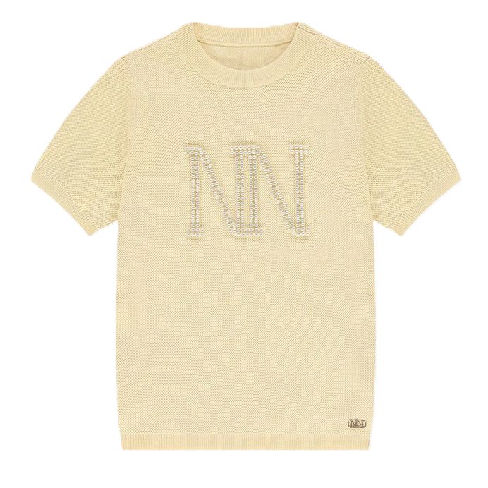 Nik &amp; Nik Gebreide top met NN parel logo