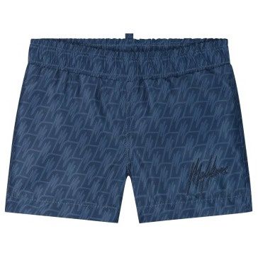 Malelions Baby Monogram Swim Shorts navy