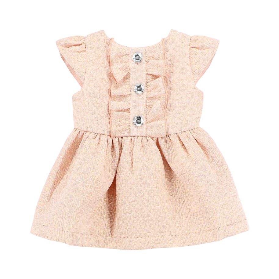 Angel's face Rhiannon Baby Jacquard Dress Rose Gold