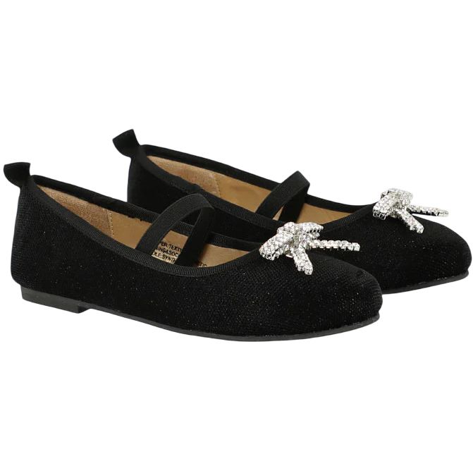 Angels face Sofia Diamante Bow Pumps Black