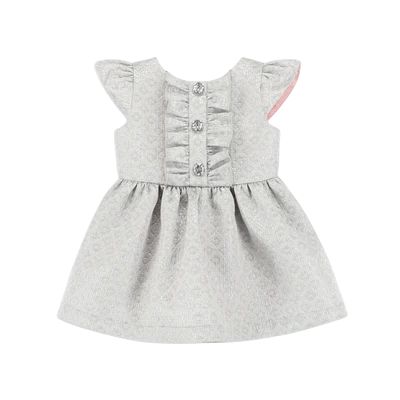 Angels Face Rhiannon Baby Jacquard Dress Platinum