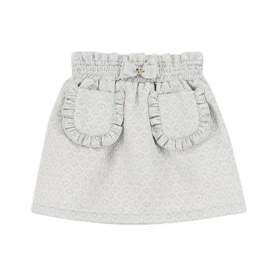 Angels Face Cracker Frill Jacquard Skirt Platinum