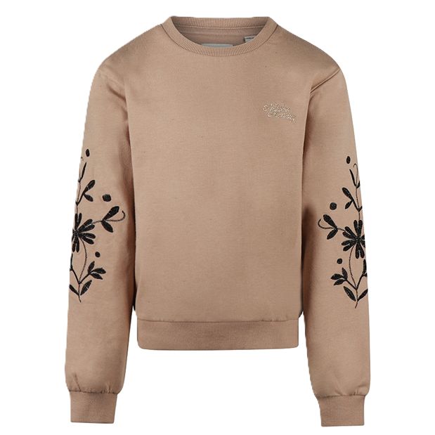No Way Monday meisjes sweater taupe