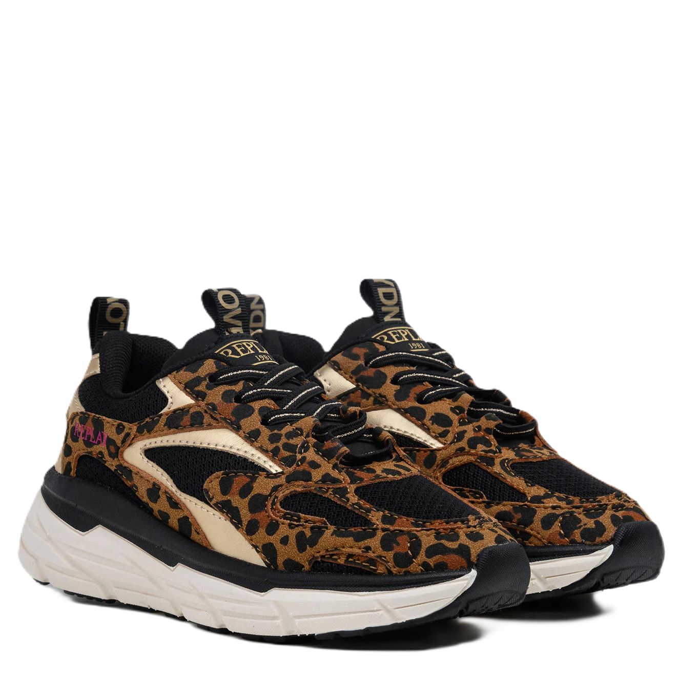 Replay Christal JR girl 7 chunky sneakers met panterprint