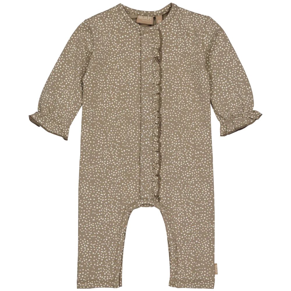Quapi Playsuit met stippen AOP Sand Dot