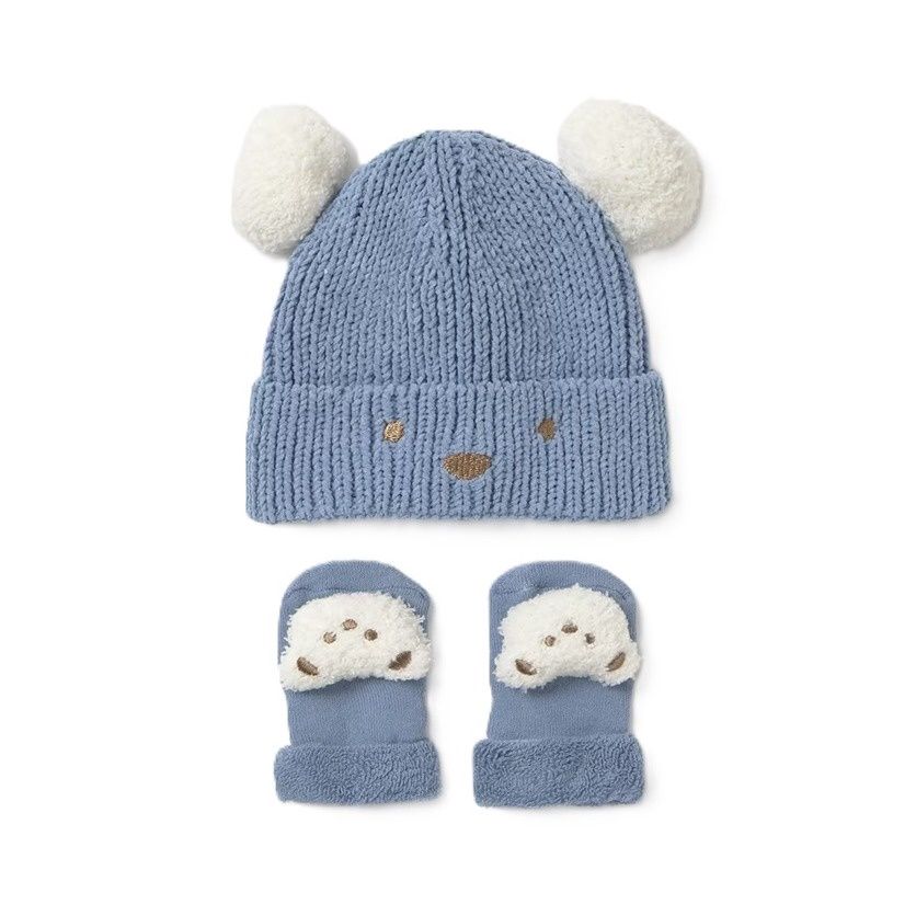 Mayoral Hat and sock set blue bell