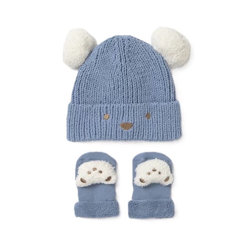 Mayoral Hat and sock set blue bell