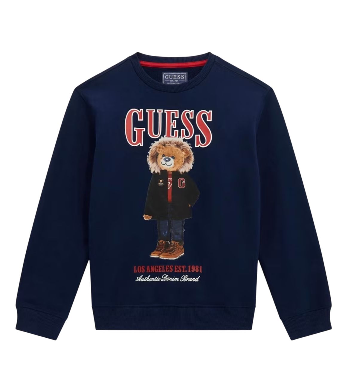 Guess baby trui met beer navy