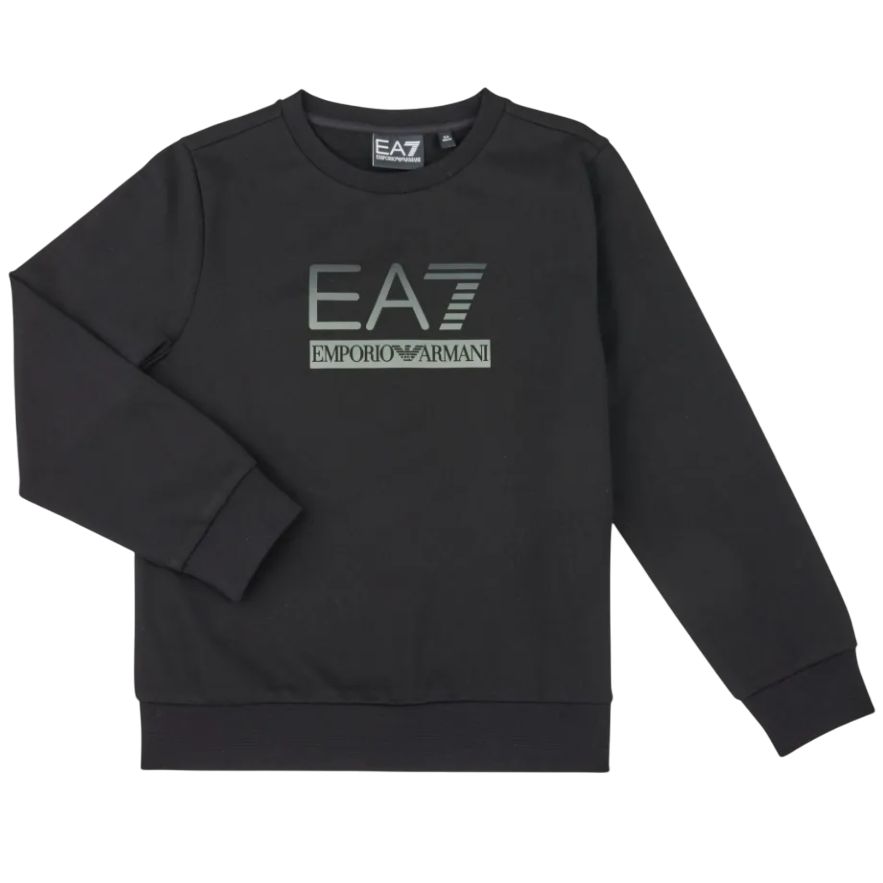 EA7 Sweater met logo zwart