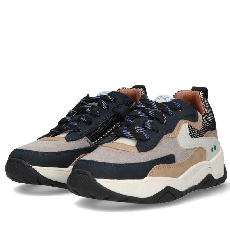 BunniesJr  Cole Chunky chunky leren sneakers beige/blauw