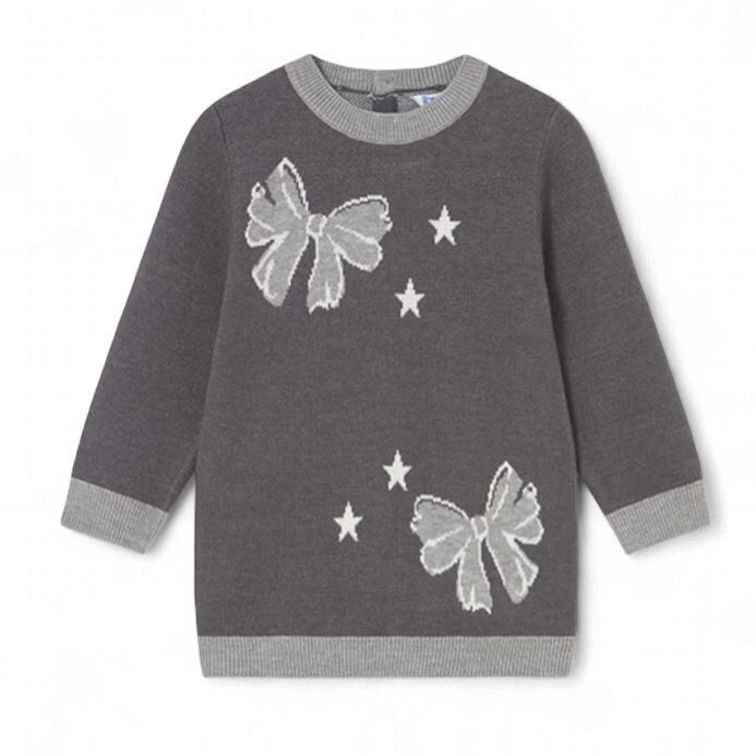 Mayoral Girls Knit Dress Grey