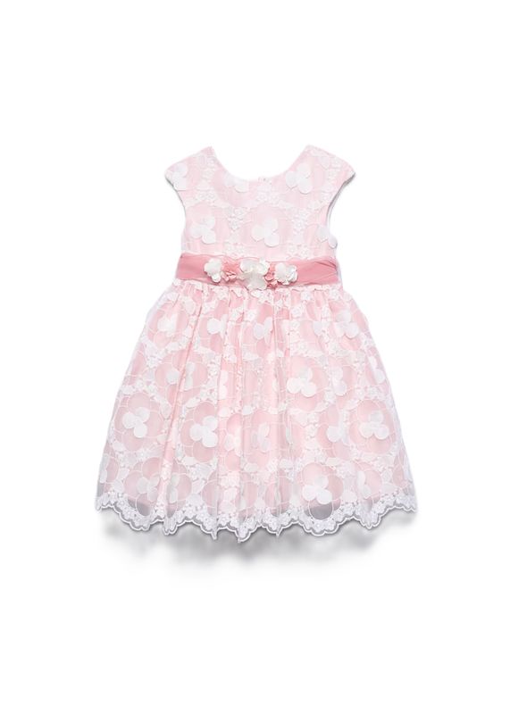 Abel &amp; Lula Geborduurde Bloemenjurk Roze Meisjes