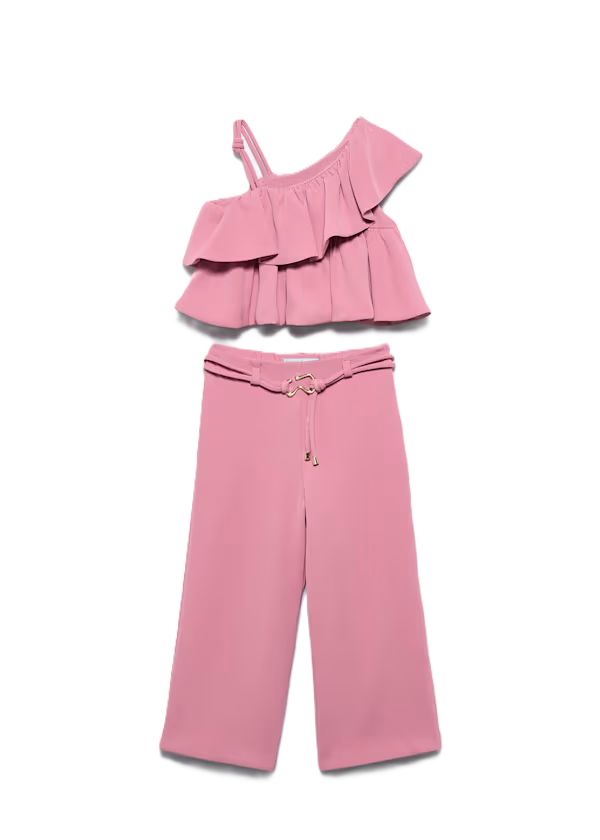 Abel &amp; Lula Meisjes Crêpebroeken Set Roze
