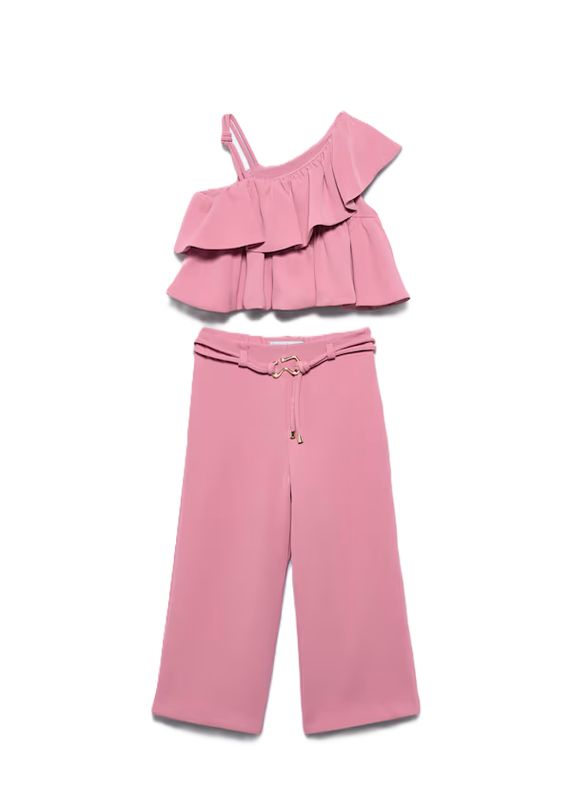 Abel &amp; Lula Meisjes Crêpebroeken Set Roze