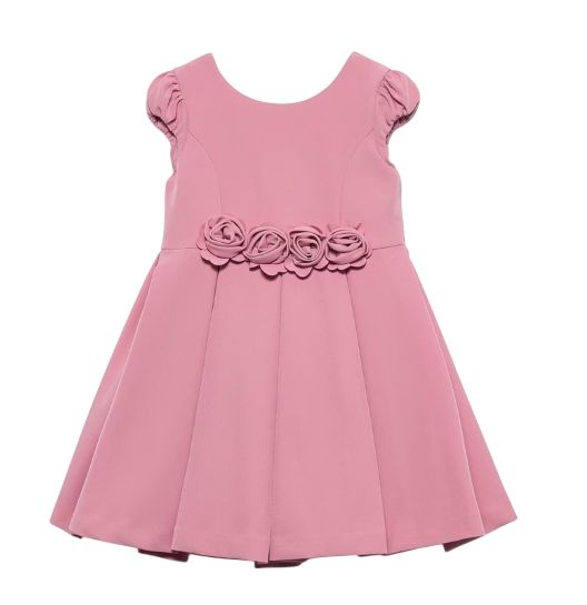 Abel &amp; Lula Crepe dress with floral detail roze meisjes