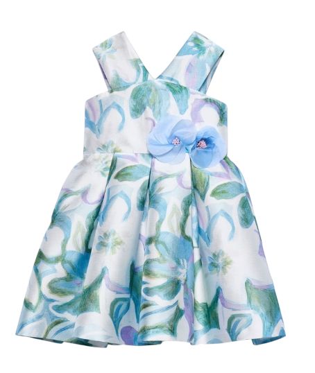 Abel &amp; Lula printed mikado dress blauw meisjes