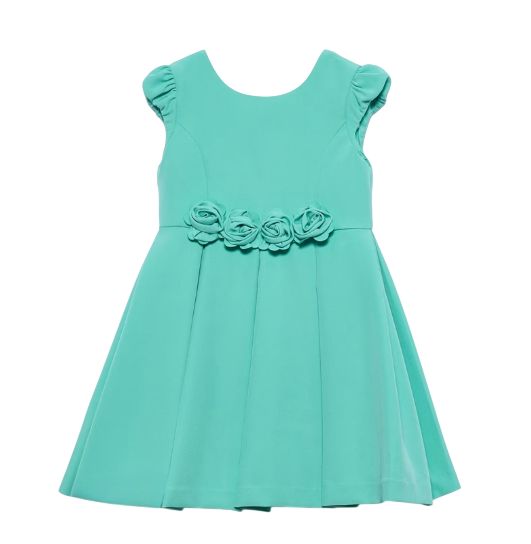 Abel &amp; Lula Crepe dress with floral detail groen meisjes