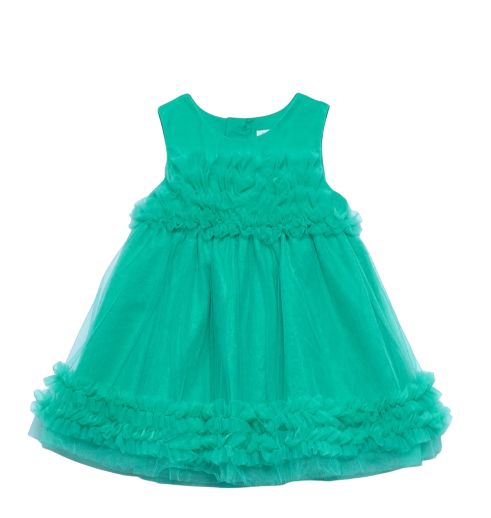 Abel &amp; Lula tulle ruffle dress groen baby meisjes