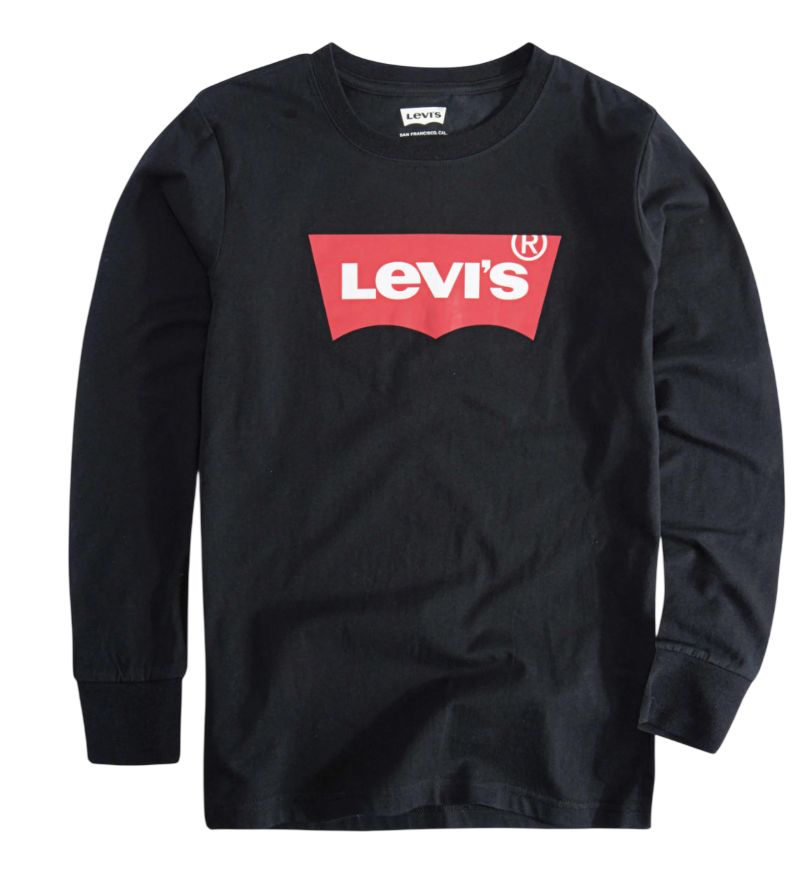 Levi's Kids  longsleeve Batwing met logo zwart
