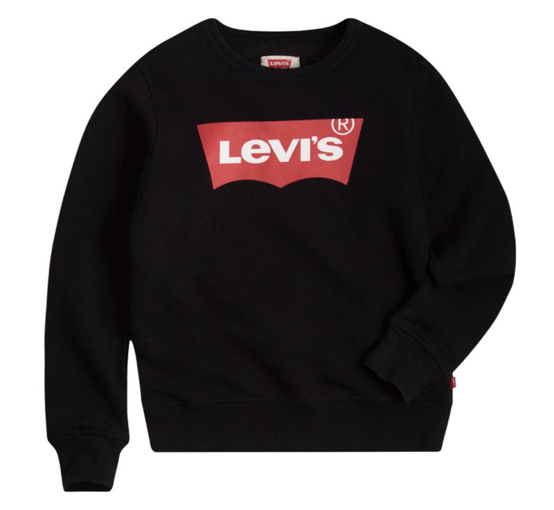Levi's Kids  sweater Batwing met logo zwart