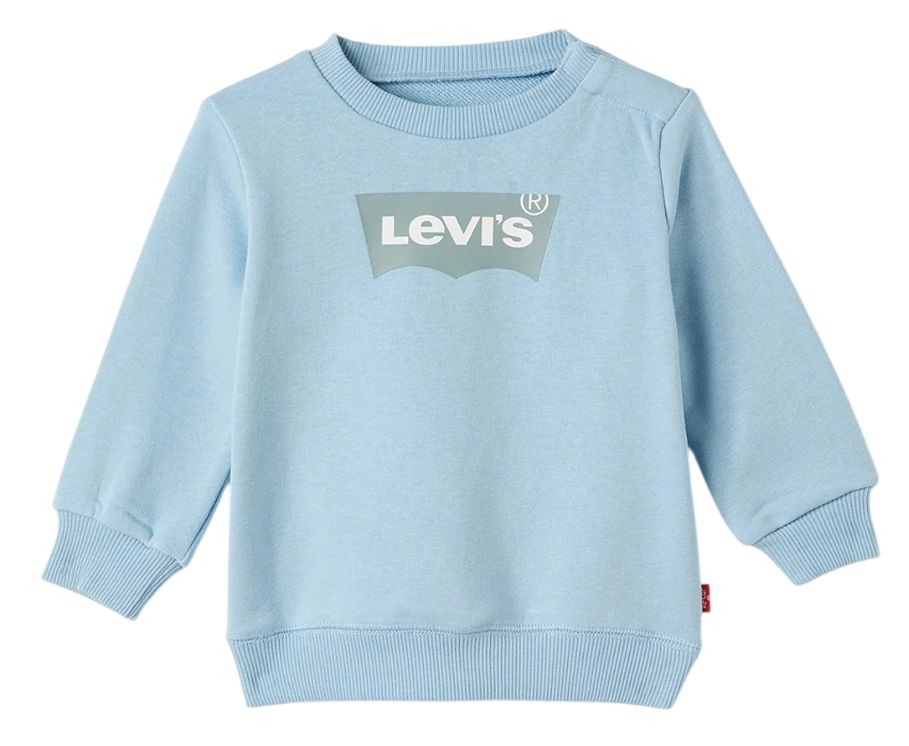 Levi's Kids Sweater Batwing met Logo - licht blauw