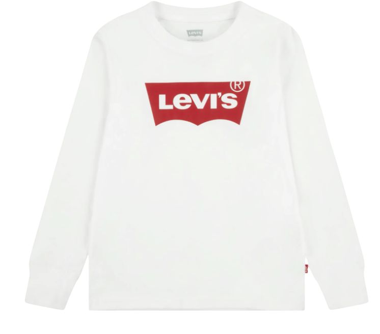Levi's Kids Longsleeve Batwing met Logo - wit