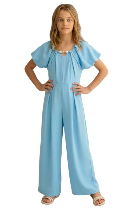 Abel &amp; Lula Mono largo Crepe niña Jumpsuite