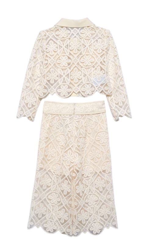 Abel &amp; Lula Meisjespak van guipure culotte broek