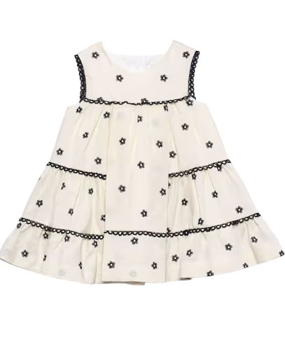 Abel &amp; Lula Baby bloemen geborduurde jurk