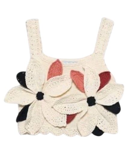 Abel &amp; Lula Crochet flower top for girls
