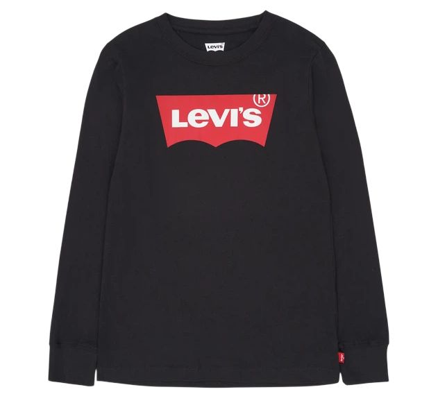 Levi's Kids Longsleeve Batwing met Logo  Zwart