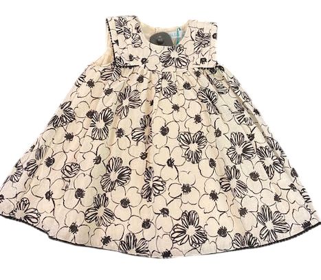 Abel &amp; Lula Baby jurk  zwart wit bloem