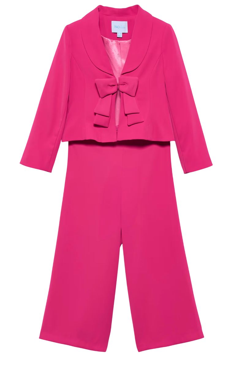 Abel &amp; Lula Crepe suit with bow detail for girls