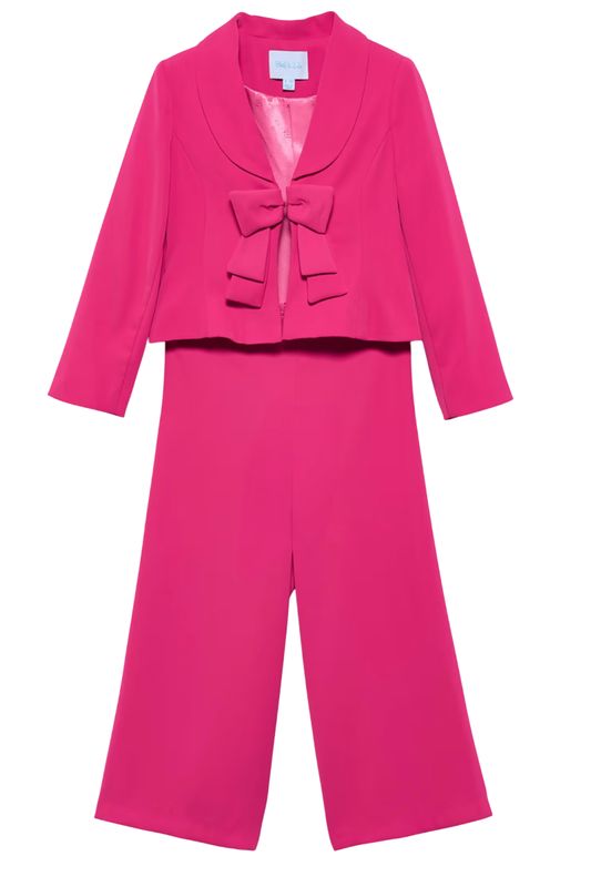 Abel &amp; Lula Crepe suit with bow detail for girls